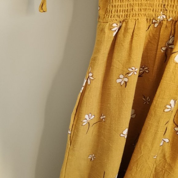 Universal Thread Yellow V Neck Maxi Dress Size Small - Picture 9 of 10